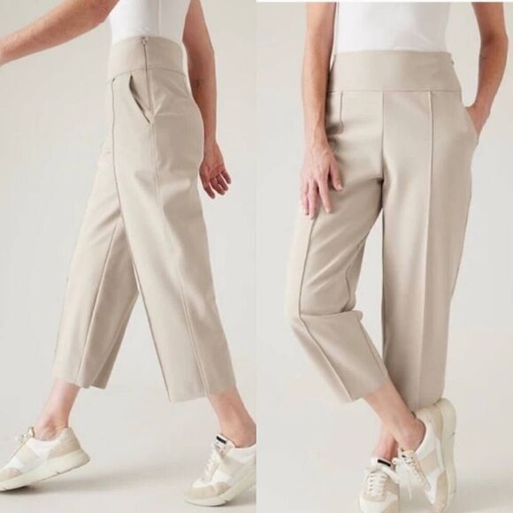 Athleta Pants - Athleta Stella Wide Crop Pants US 6 NWT $128